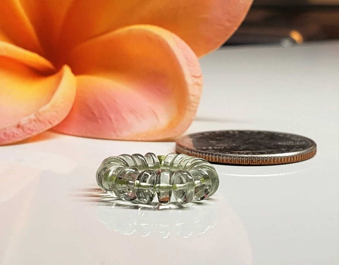 Tools4transformation Aquamarine Green Gem Healing Ring Gem Healing Rings