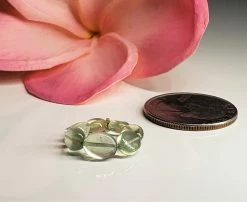 Tools4transformation Gem Healing Rings Prehnite Green Gem Healing Ring
