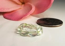 Tools4transformation Prehnite Green Gem Healing Ring