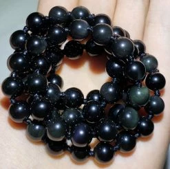 Tools4transformation Rainbow Obsidian EO++ 8+mm 25inch Obsidian - Rainbow