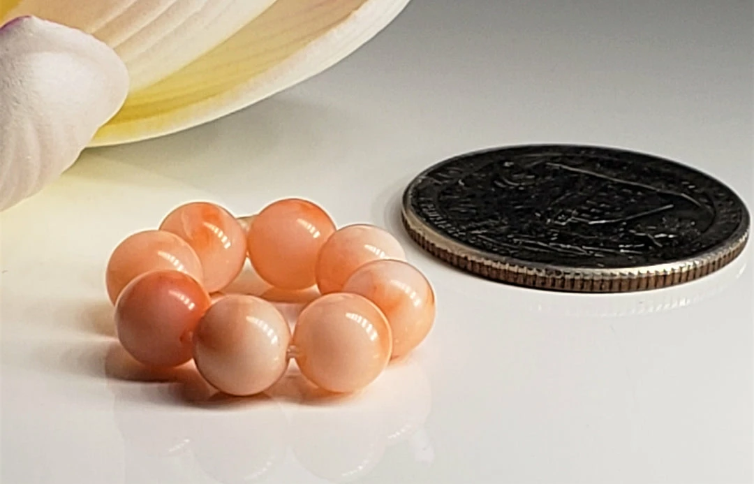 Tools4transformation Coral - Pink / Angel Skin Gem Healing Ring