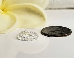 Tools4transformation Petalite - Clear/Colorless Gem Healing Ring Gem Healing Rings