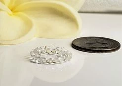 Tools4transformation Petalite - Clear/Colorless Gem Healing Ring Gem Healing Rings