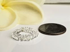 Tools4transformation Petalite - Clear/Colorless Gem Healing Ring Gem Healing Rings