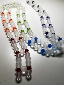 Tools4transformation Spinal Mats - Healing & Rejuvenating 7 Chakra Spinal Mat With Andara Crystal & Frosted Quartz Beads 37inch