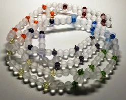 Tools4transformation Spinal Mats - Healing & Rejuvenating 7 Chakra Spinal Mat With Andara Crystal & Frosted Quartz Beads 37inch