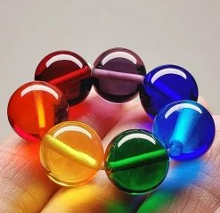 Tools4transformation 7 Chakra Rays Andara Crystal Therapy/Meditation Ring 12mm