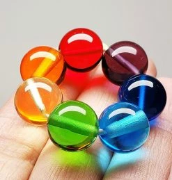 Tools4transformation 7 Chakra Rays Andara Crystal Therapy/Meditation Ring 12mm