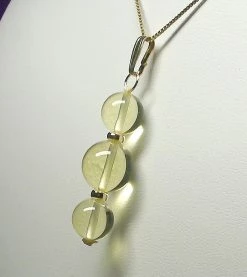 Tools4transformation Yellow Andara Crystal Pendant With Gold (2 X 10mm & 1 X 12mm)