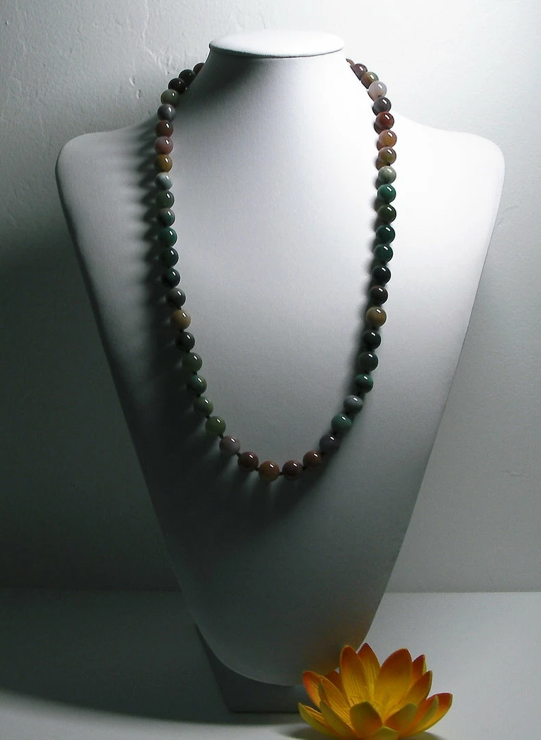 Tools4transformation Earth Tone Agate EO 10.5mm 25.5inch Agate - Earth Tone