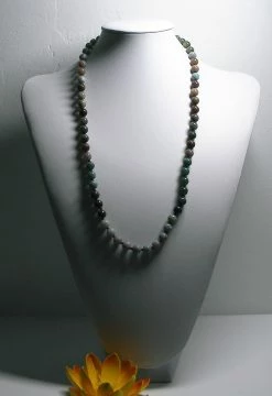 Tools4transformation Earth Tone Agate EO 8+mm 24.5inch Agate - Earth Tone