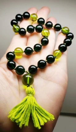 Tools4transformation Malas / Prayer Beads Andara Crystal Mala / Prayer Beads - Light & Deep Green