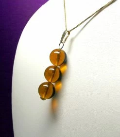 Tools4transformation Pendants Amber Andara Crystal Pendant (3 X 12mm)