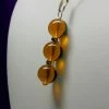 Tools4transformation Amber Andara Crystal With Gold Pendant (3 X 12mm)