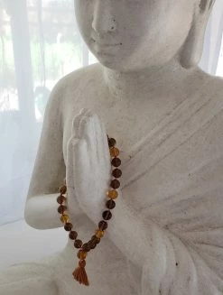 Tools4transformation Malas / Prayer Beads Andara Crystal Mala / Prayer Beads - Amber & Brown