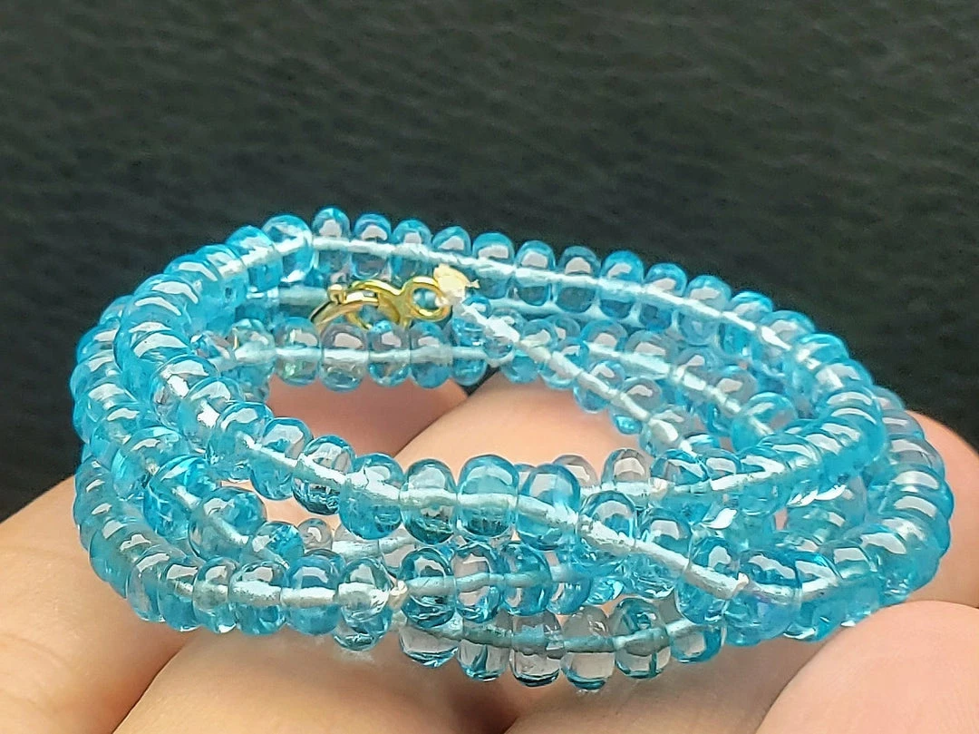 Tools4transformation Apatite - Light Blue EO 3.5-5.5mm 18.5inch Apatite - Blue