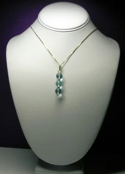 Tools4transformation Aqua - Blue Andara Crystal With Gold Pendant (3 X 10mm) Pendants