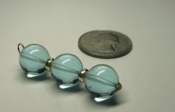 Tools4transformation Aqua - Blue Andara Crystal With Gold Pendant (3 X 10mm) Pendants