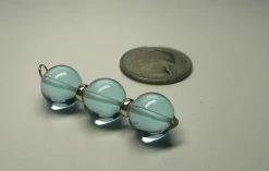 Tools4transformation Aqua - Blue Andara Crystal With Gold Pendant (3 X 12mm) Pendants