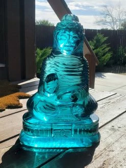 Tools4transformation SPECIAL BUY Aqua Blue Andara Crystal Blessing Buddha