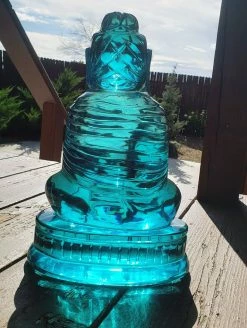 Tools4transformation SPECIAL BUY Aqua Blue Andara Crystal Blessing Buddha