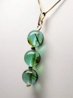 Tools4transformation Pendants Aqua Blue Shaman Andara Crystal Pendant With Gold (3 X 12mm)