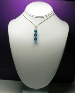 Tools4transformation Blue - Bright Dark Andara Crystal With Gold Pendant (3 X 10mm) Pendants