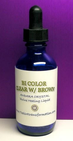 Tools4transformation Bi-Color Clear With Brown Andara Crystal Liquid Liquid Andaras - Vibrational Essences
