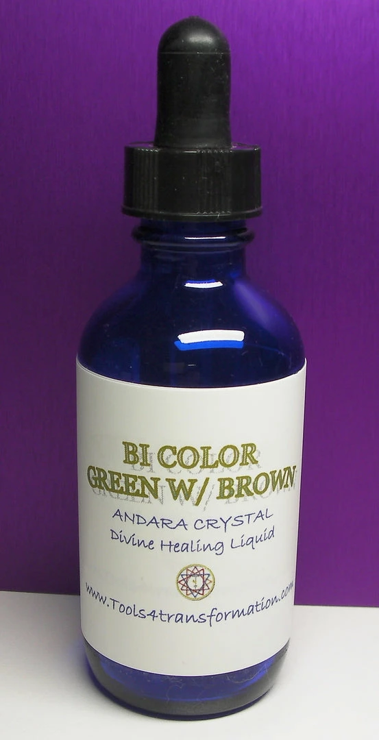 Tools4transformation Liquid Andaras - Vibrational Essences Bi-Color Green With Brown Andara Crystal Liquid