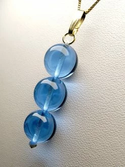 Tools4transformation Blue Andara Crystal Pendant (3 X 12mm)