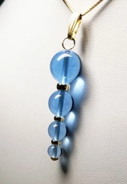 Tools4transformation Blue Andara Crystal With Gold Pendant (1 X 6-12mm)