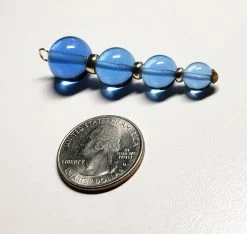 Tools4transformation Blue Andara Crystal With Gold Pendant (1 X 8-14mm) Pendants