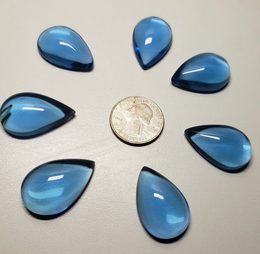 Tools4transformation Blue Andara Crystal Cabochon Chakra Set Chakra Sets - Therapeutic Gems & Crystals