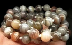 Tools4transformation Botswana Agate EO+ 8+mm 25.5inch Agate - Botswana