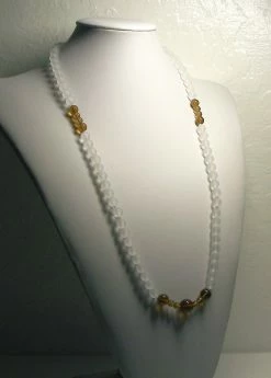 Tools4transformation Brown /Earth Star Chakra Andara Crystal Necklace 28inch