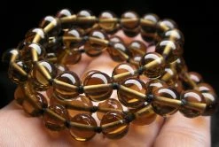 Tools4transformation Brown Andara Crystal Necklace 8mm 24inch