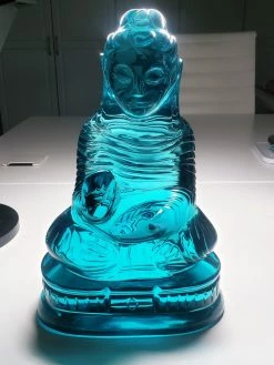 Tools4transformation SPECIAL BUY Aqua Blue Andara Crystal Blessing Buddha