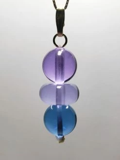 Tools4transformation Healing Flames Blue Violet Healing Flame Andara Crystal Pendant