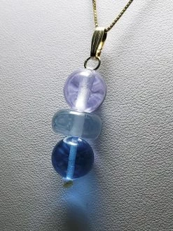 Tools4transformation Healing Flames Blue Violet Healing Flame Andara Crystal Pendant
