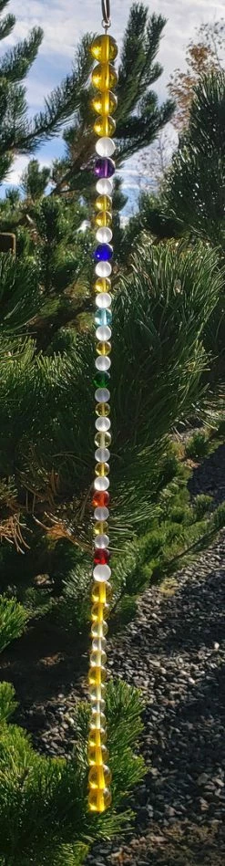 Tools4transformation Self Illumination - 7 Chakra Rays For Self Realization - Andara Crystal Medi Tool / Light Catcher Chakra Colors / Color Rays