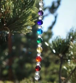 Tools4transformation 7 Chakra Rays - Andara Crystal Medi Tool / Light Catcher Chakra Colors / Color Rays