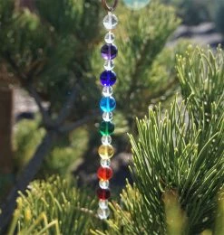 Tools4transformation 7 Chakra Rays - Andara Crystal Medi Tool / Light Catcher Chakra Colors / Color Rays
