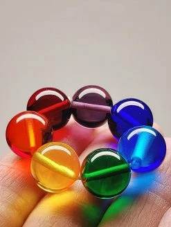 Tools4transformation 7 Chakra Rays Andara Crystal Therapy/Meditation Ring 12mm