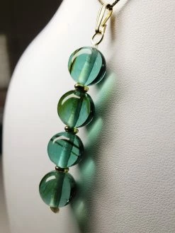 Tools4transformation Pendants Aqua Blue (deep) Shaman Andara Crystal Pendant With Gold (4 X 12mm)