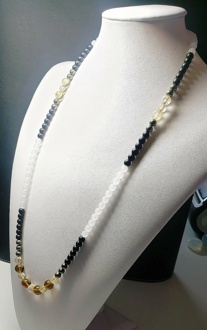 Tools4transformation EMF Protection With Andara Crystal 6-10mm 39.85ct RutQ 28inch EMF/5G Protection Tools