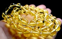 Tools4transformation Yellow Golden Andara Crystal Necklace 8mm 25.5inch