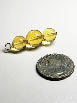 Tools4transformation Yellow - Golden Andara Crystal Pendant (2 X 10mm & 1 X 12mm) Pendants