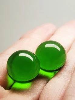 Tools4transformation Green Andara Crystal Undrilled Spheres 16mm