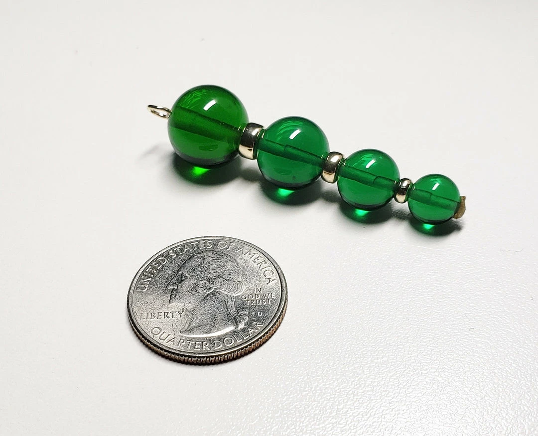 Tools4transformation Green Andara Crystal With Gold Pendant (1 X 8-14mm)