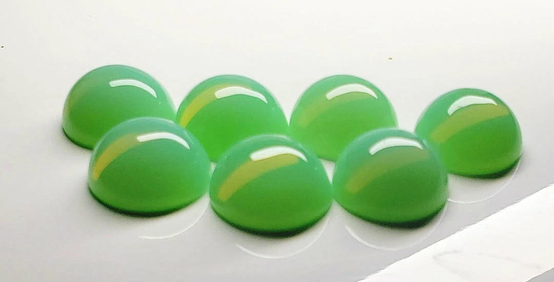 Tools4transformation Green Opalesence Andara Crystal Cabochon Chakra Set Chakra Sets - Therapeutic Gems & Crystals